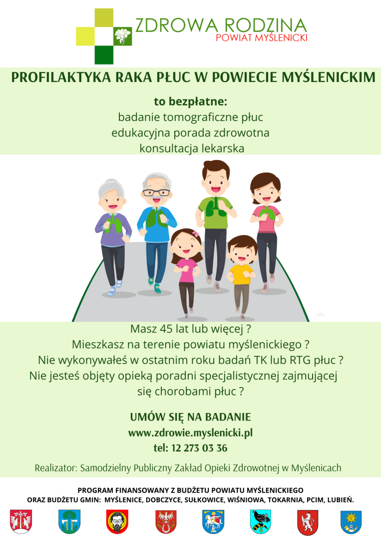 plakat zachęcający do wzięcia udziału w badaniach płuc 