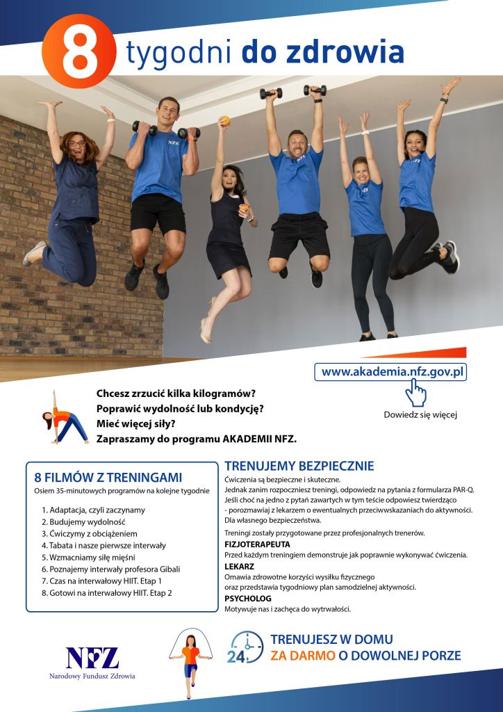 8 tygodni zdrowia plakat promujący projekt