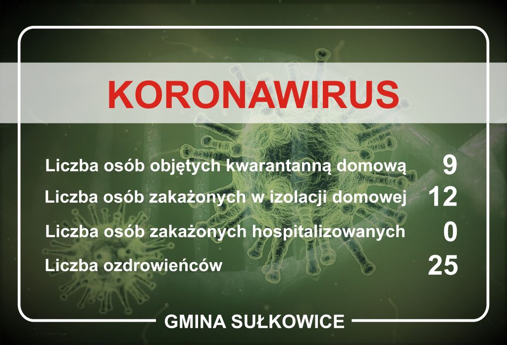 koronawirus aktualne dane dla gminy sułkowice na dzien 27.08