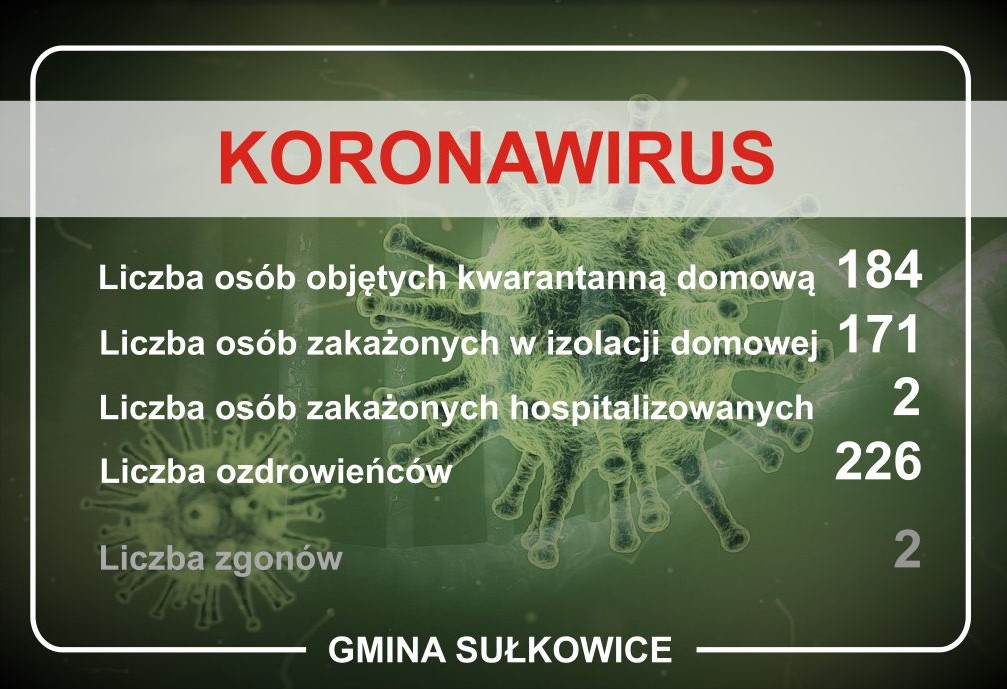 koronawirus dane dla gminy sułkowice na dzień 3.11