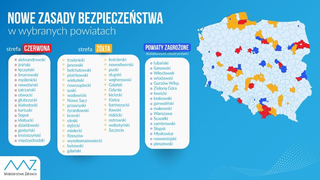 mapa czerwonych stref