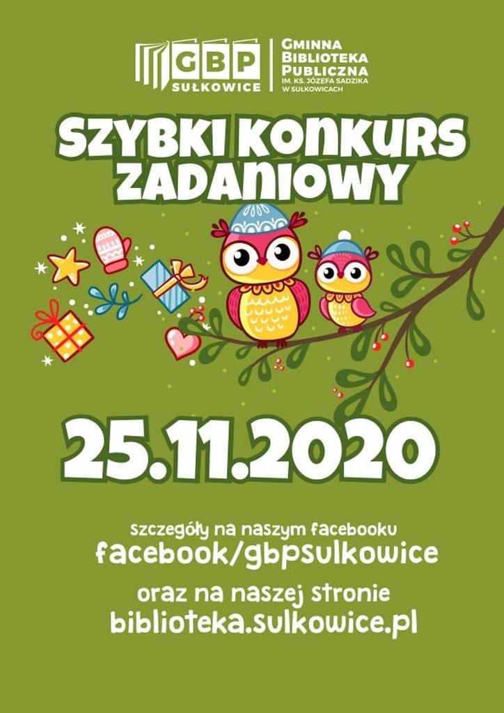 szybki konkurs zadaniowy plakat