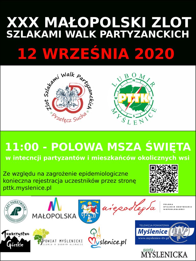 zlot szlakami walk partyzanckich plakat