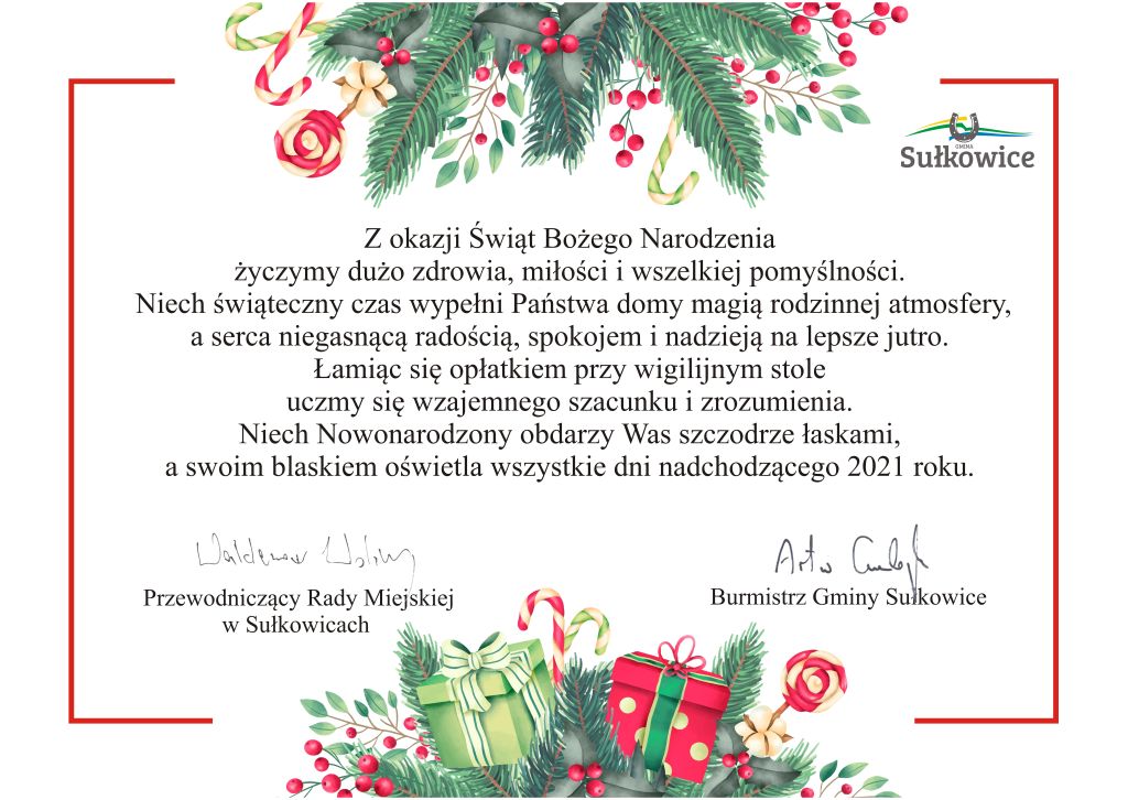 Życzenia bożonarodzeniowe 2020
