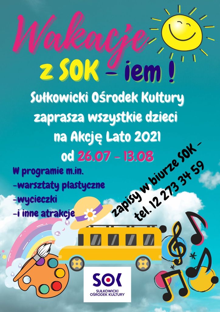 akcja wakacje z sok plakat