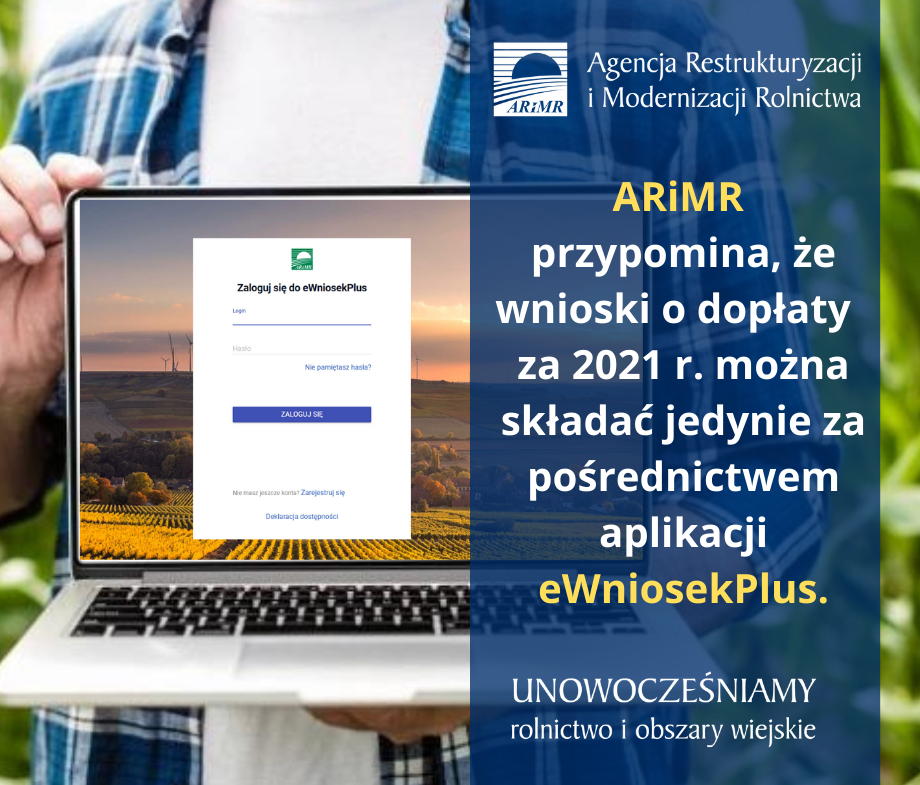 składanie wniosków do arimr tylko za pomocą aplikacji