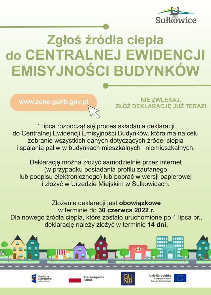 Centralna Ewidencja Emisyjności Budynków plakat