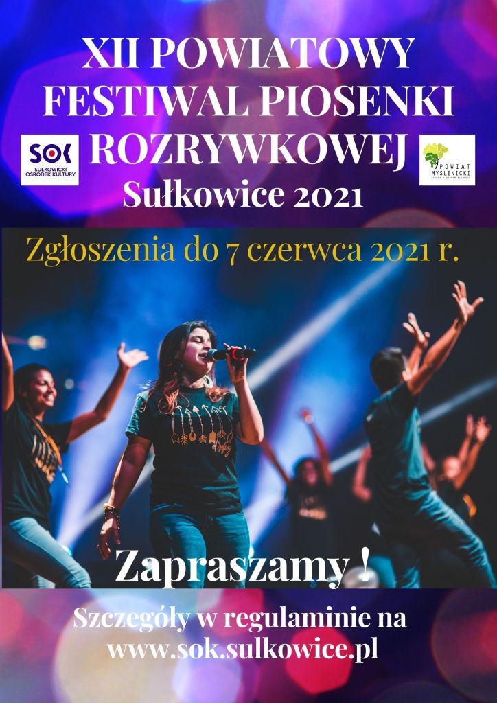 festiwal piosenki rozrywkowej plakat sok