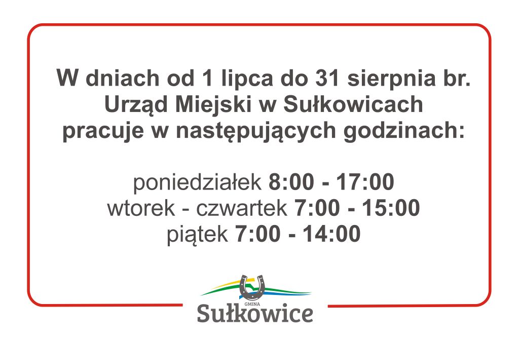godziny pracy urzędu w okresie wakacyjnym grafika
