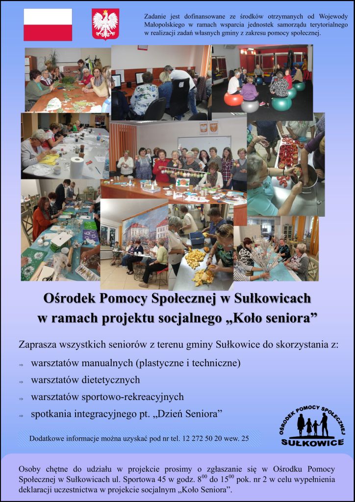 projekt socjalny Koło Seniora plakat