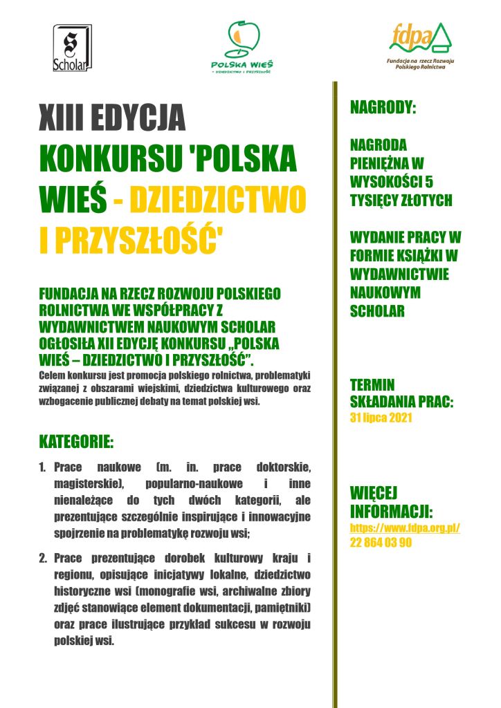 polska wieś - dziedzictwo i przyszłość - plakat
