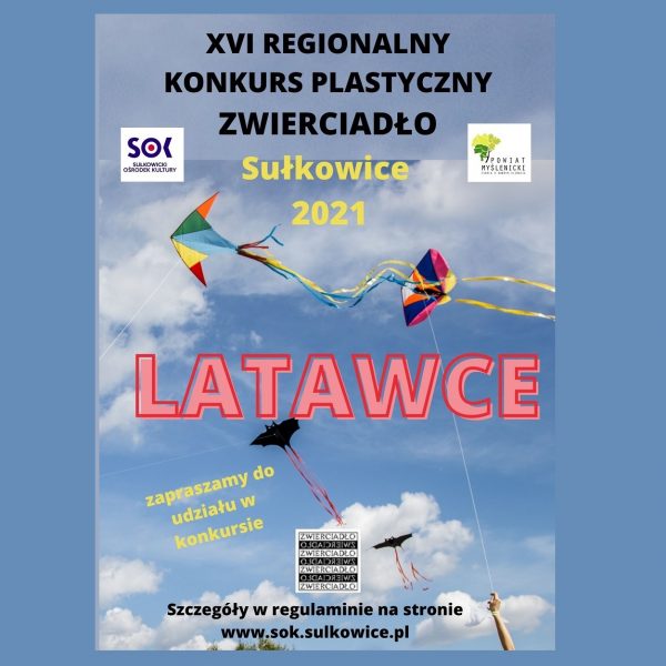 konkurs plastyczny zwierciadło - plakat z latawcem