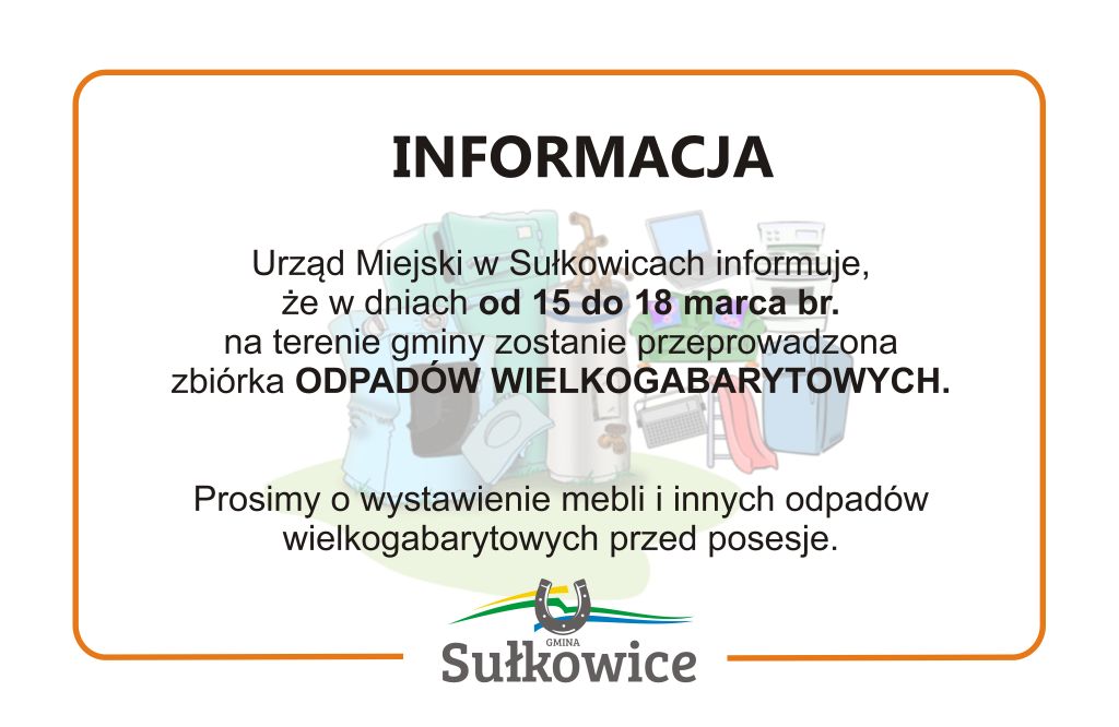 zbiórka odpadów wielkogabarytowych informacja graficza