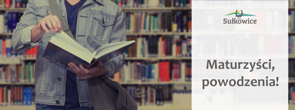 grafika z napisem: maturzyści, powodzenia! 