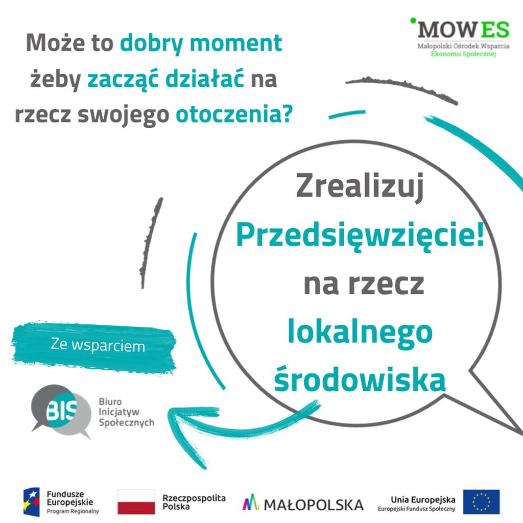 zrealizuj przedsięwzięcie na rzecz lokalnego środowiska grafika