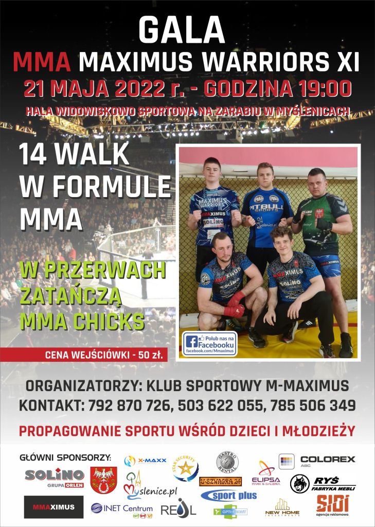 gala mma maximus warriors plakat
