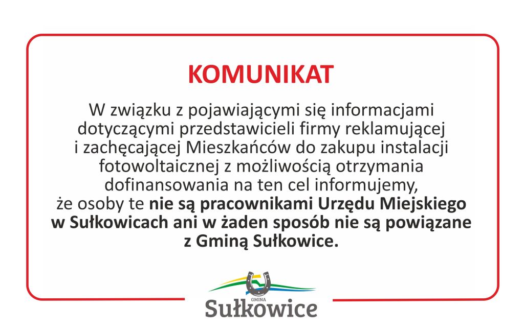 komunikat fotowoltaika