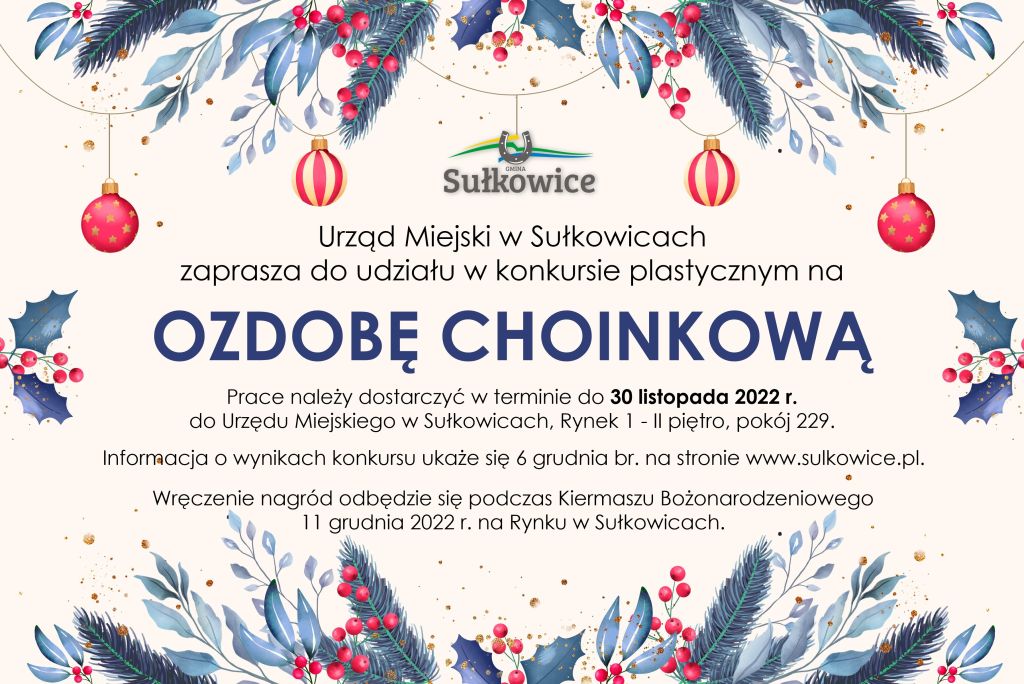 konkurs na ozdobę choinkową grafika