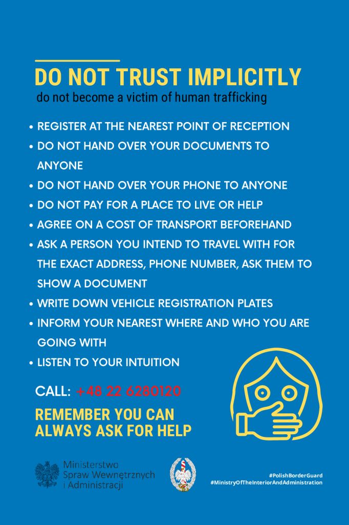 ulotka w języku angielskim