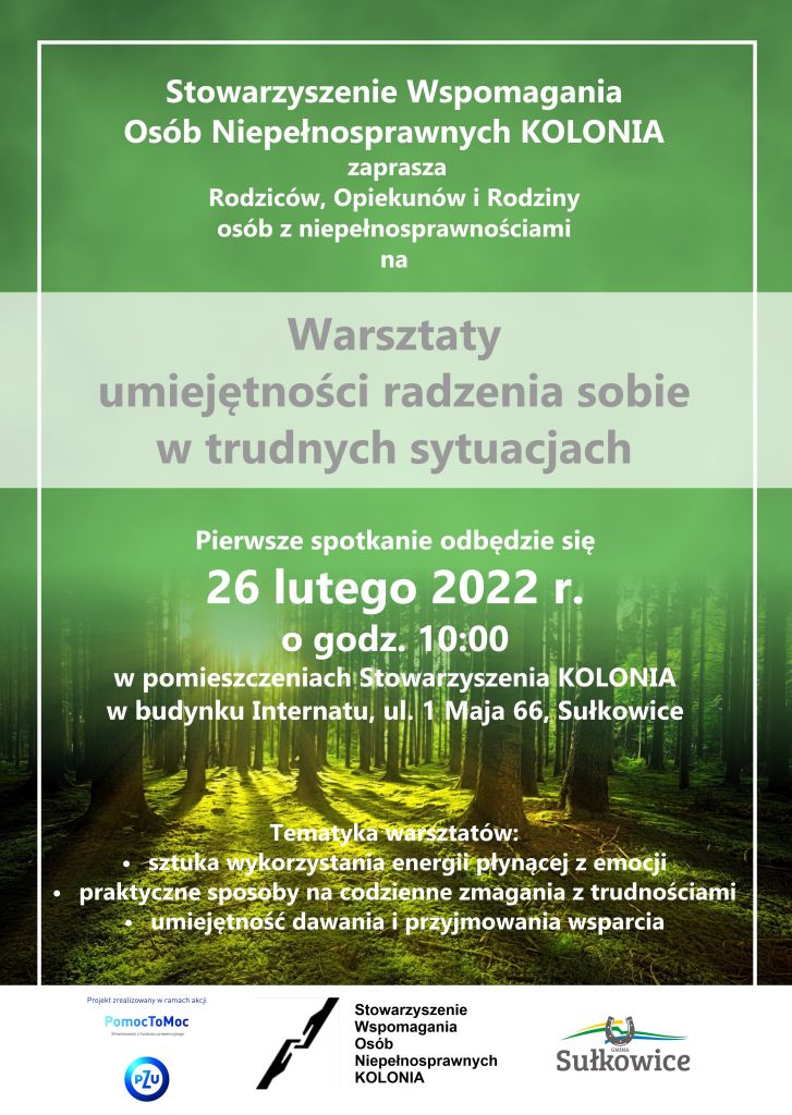 pomoc to moc warsztaty stowarzyszenie kolonia