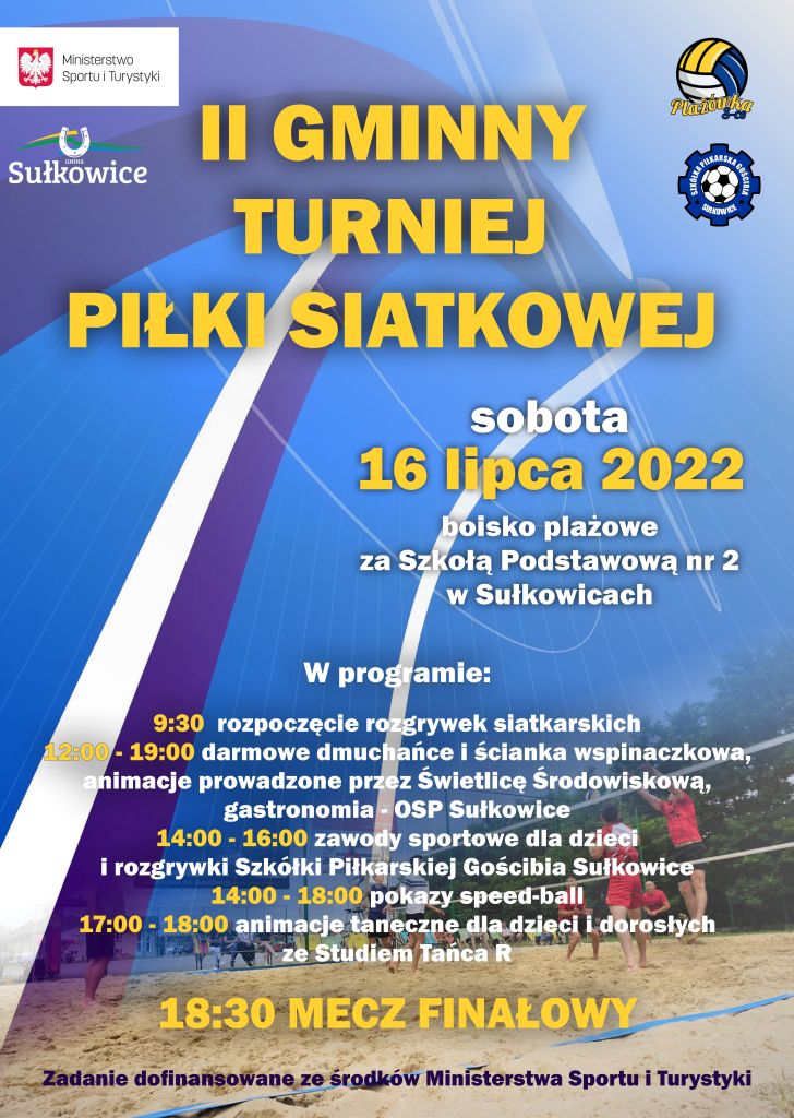 II Gminny Turniej Piłki Siatkowej plakat