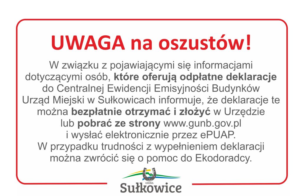 uwaga na oszustów informacja