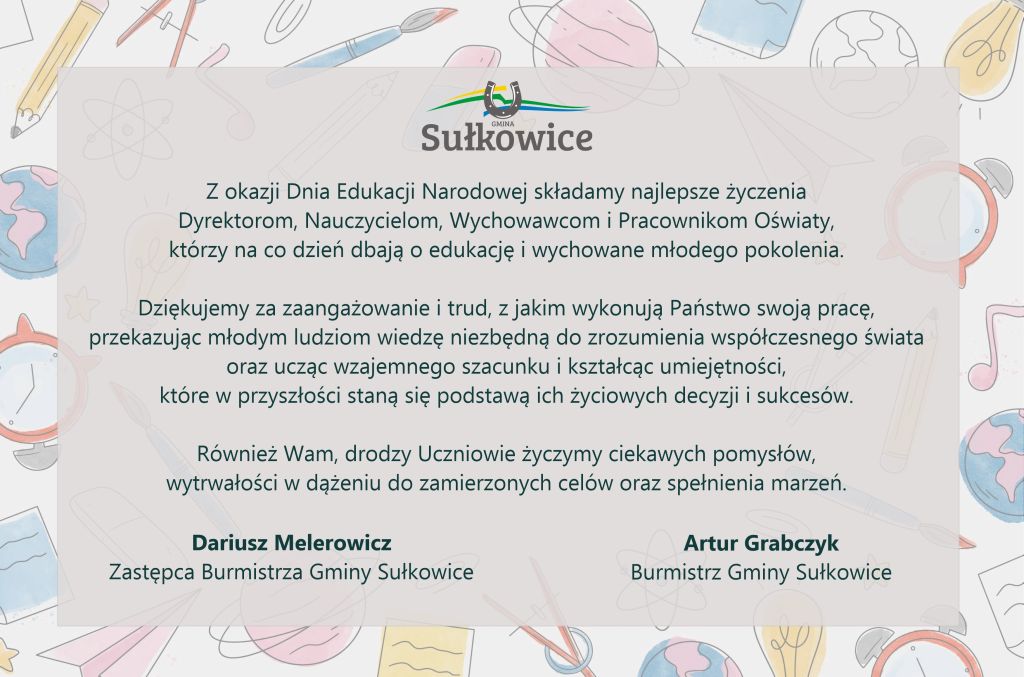 życzenia z okazji Dnia Edukacji Narodowej 2022