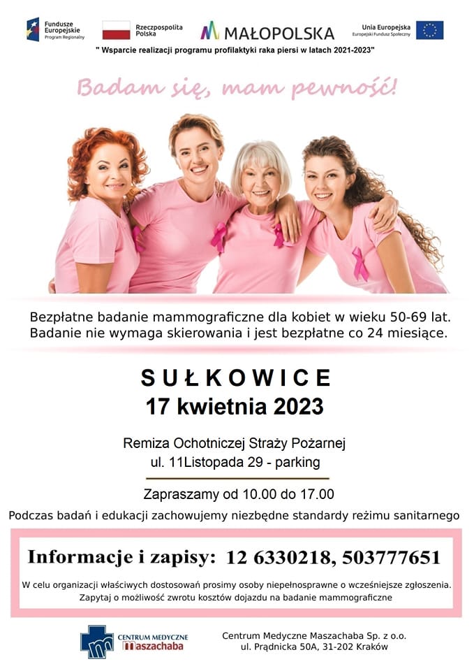 badania mammograficzne plakat