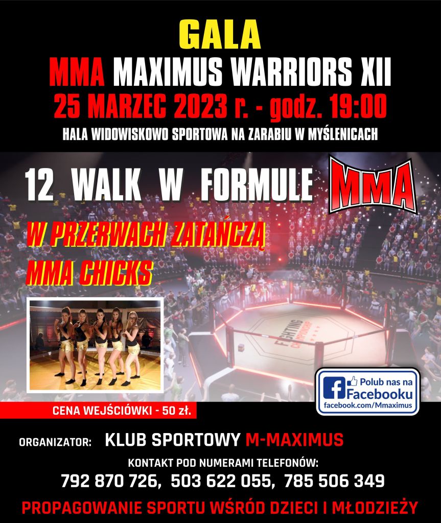 gala mma maximus warriors plakat