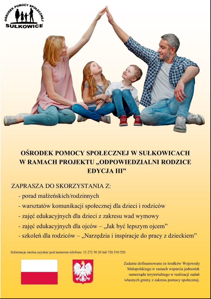 projekt odpowiedzialni rodzice plakat